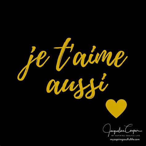 je t'aime aussi in english.